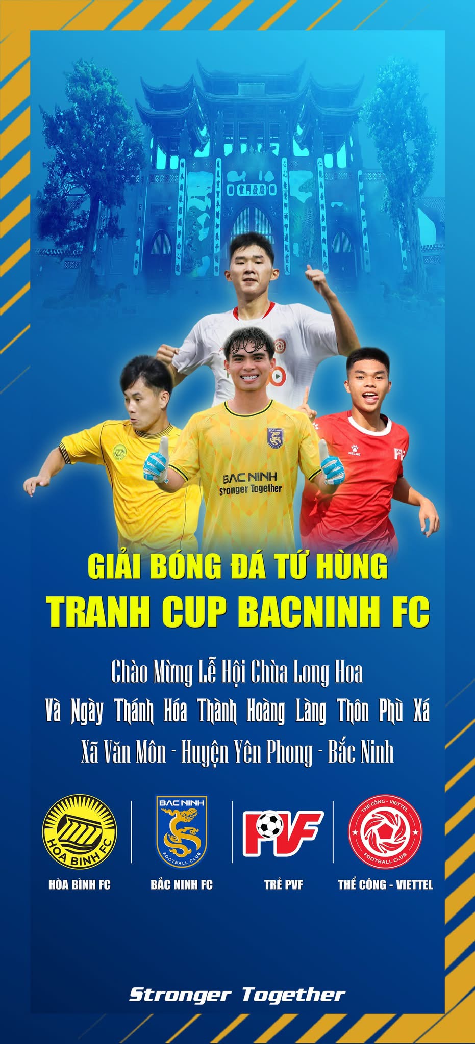 Giải Bóng Đá Tứ Hùng Tranh cúp Bắc Ninh FC Chào Mừng Lễ Hội Chùa Long Hoa.