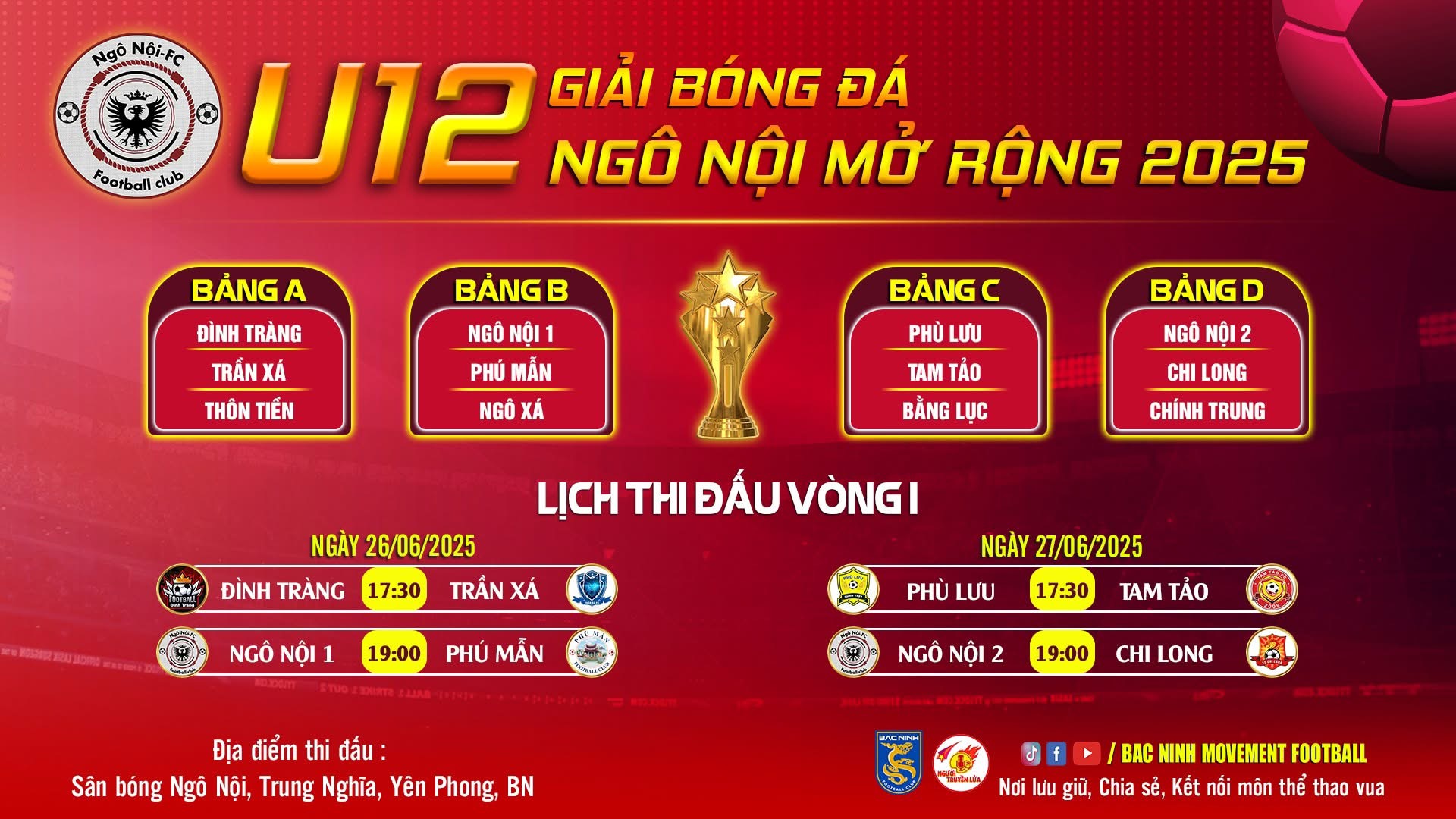 Lần đầu tiên Ngô Nội tổ chức cho lứa tuổi U12 trong dịp hè sôi động, đánh dấu cột mốc quan trọng.