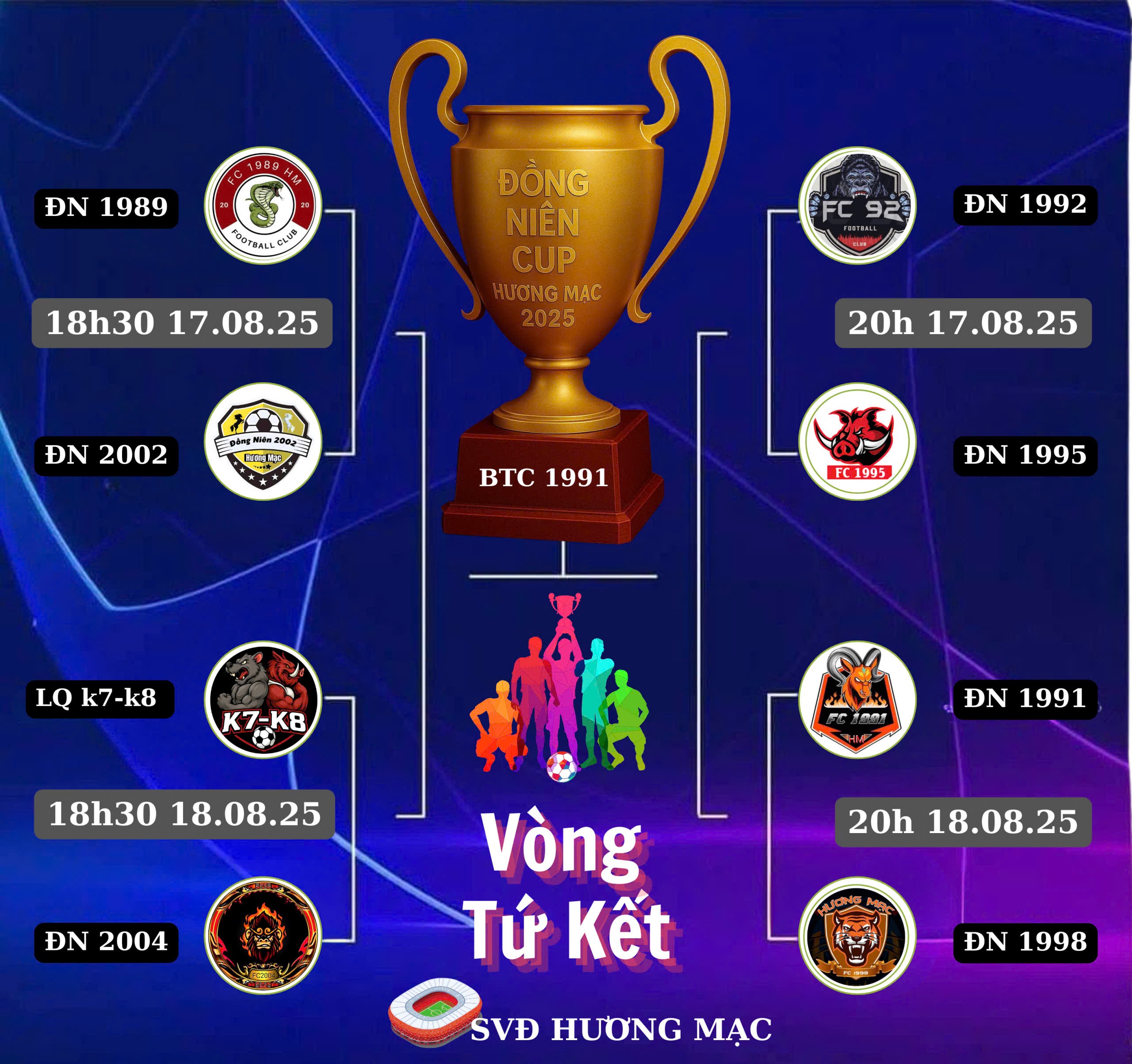 🔥 Vòng Knock-out Kịch Tính và Rực Lửa tại Giải Bóng Đá Đồng Niên Khu Phố Hương Mạc 2025 🔥