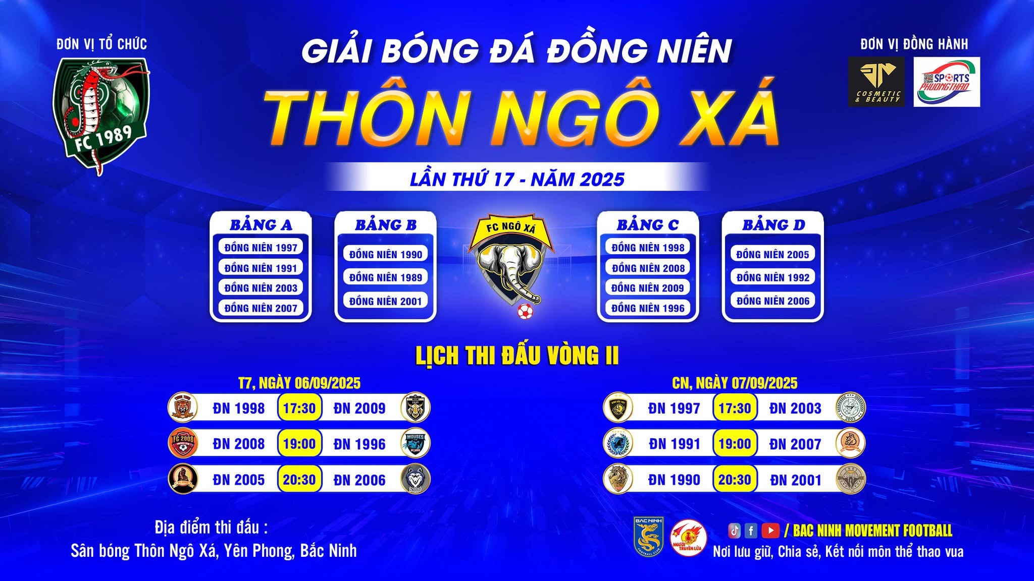 1989 – CÁI TÊN ĐẦU TIÊN GÓP MẶT TẠI VÒNG KNOCK-OUT GIẢI BÓNG ĐÁ ĐỒNG NIÊN THÔN NGÔ XÁ 2025