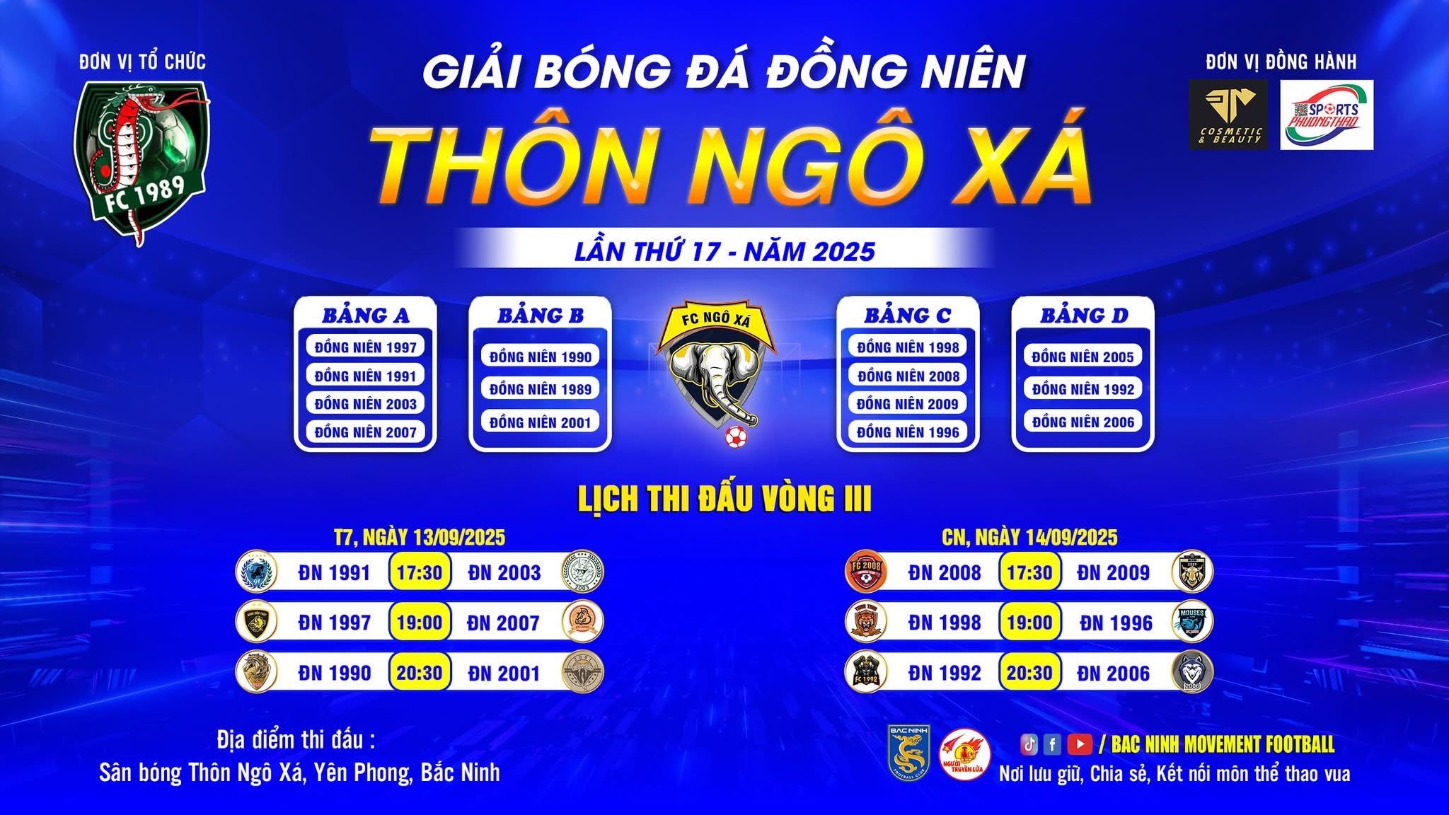 XÁC ĐỊNH TẤM VÉ THỨ HAI VÀO TỨ KẾT GIẢI BÓNG ĐÁ ĐỒNG NIÊN THÔN NGÔ XÁ 2025: CUỘC ĐUA NGHẸT THỞ Ở “BẢNG TỬ THẦN”