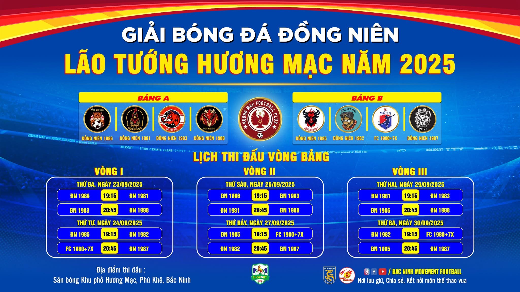 KHAI MẠC GIẢI BÓNG ĐÁ ĐỒNG NIÊN LÃO TƯỚNG KHU PHỐ HƯƠNG MẠC 2025: HỒI ỨC MỘT THỜI VÀNG SON