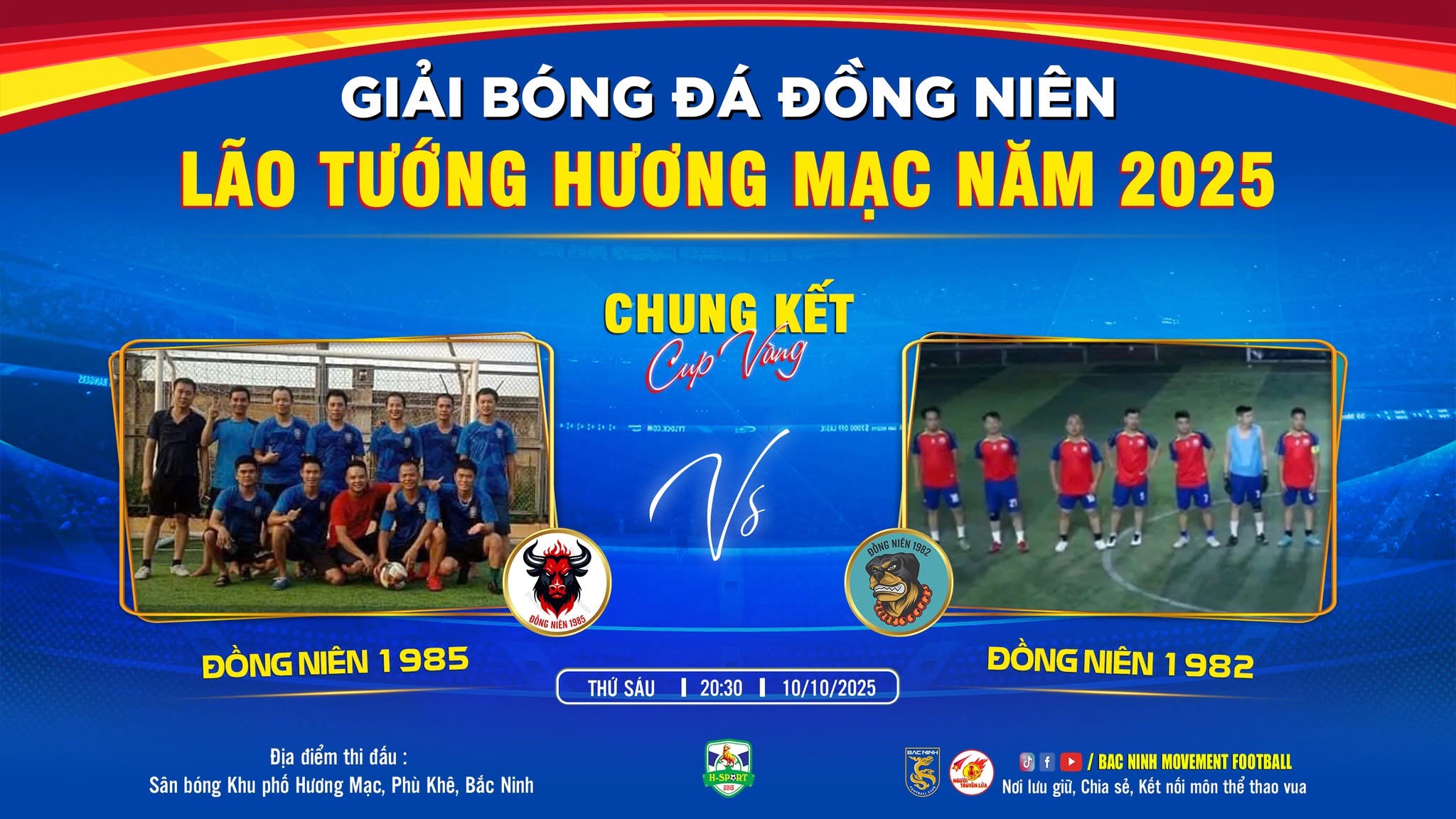 NHẬN ĐỊNH CHUNG KẾT CÚP VÀNG – GIẢI BÓNG ĐÁ ĐỒNG NIÊN LÃO TƯỚNG HƯƠNG MẠC 2025 “Trâu Vàng đại chiến Sói Rừng gầm vang”
