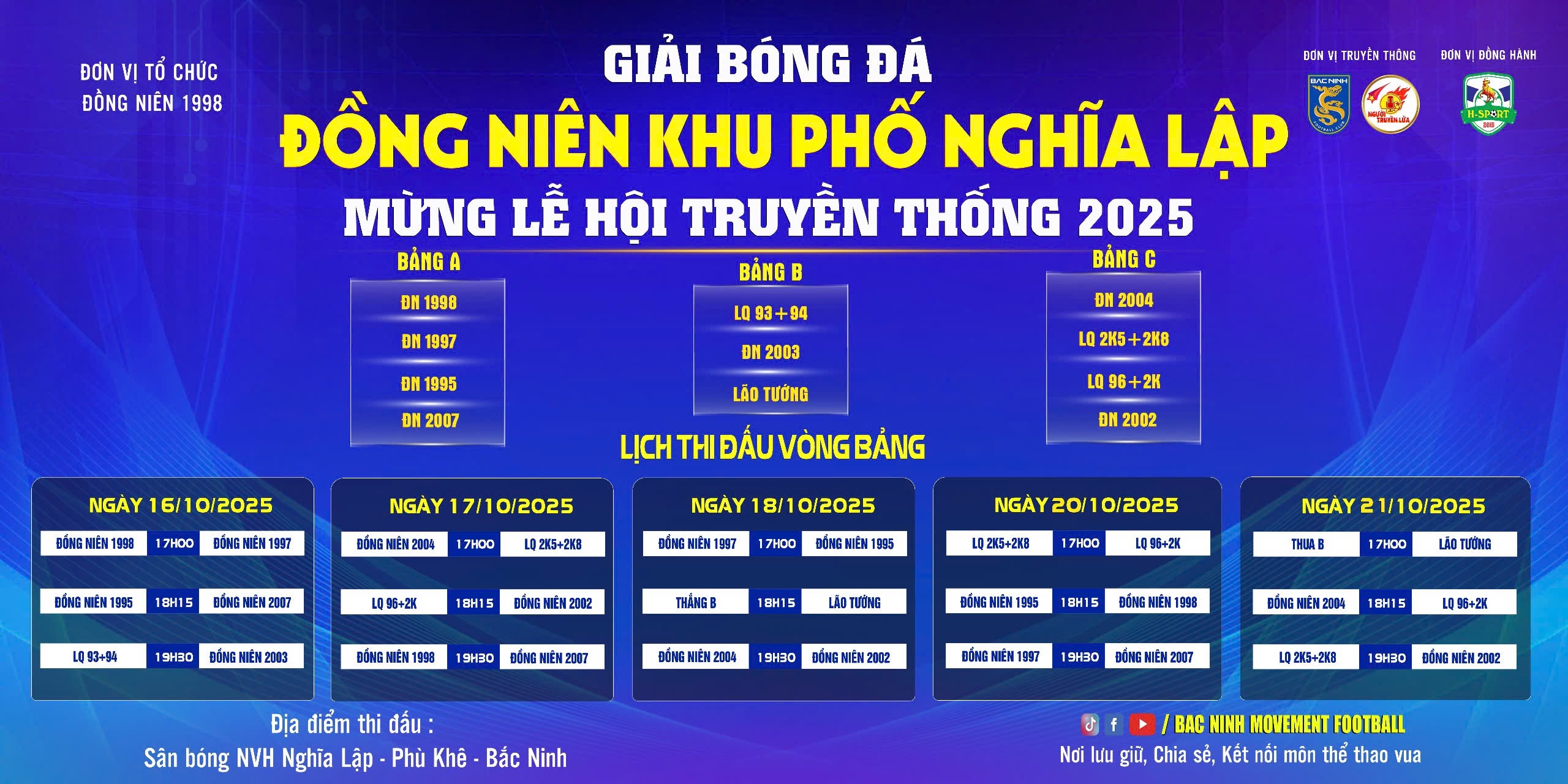 KHAI MẠC GIẢI BÓNG ĐÁ ĐỒNG NIÊN KHU PHỐ NGHĨA LẬP 2025: 11 ĐỘI BÓNG RA QUÂN HƯỚNG TỚI LỄ HỘI TRUYỀN THỐNG