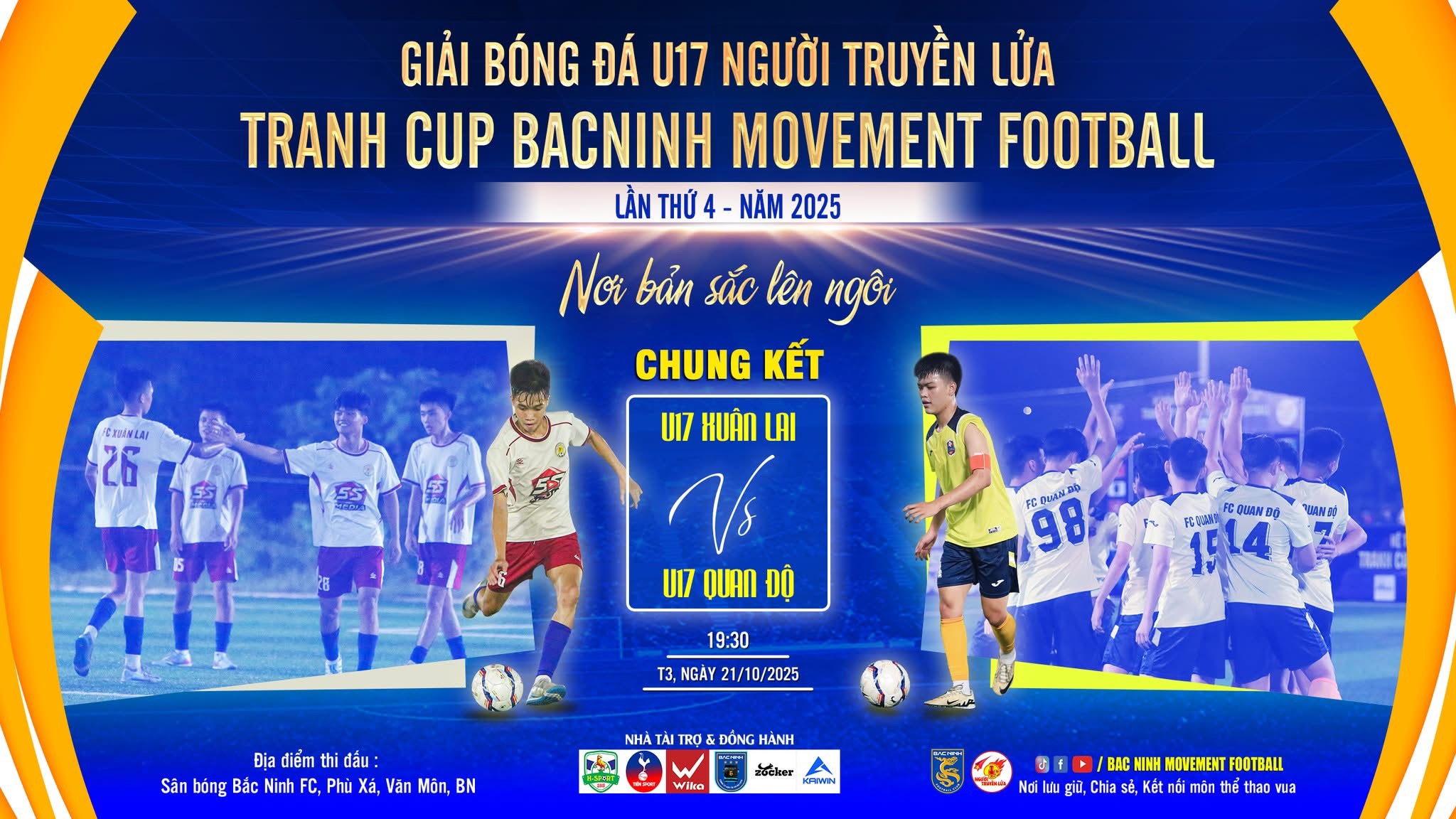 CHUNG KẾT U17 CÚP BẮC NINH FOOTBALL 2025: KHI HOA MỸ CHẠM TRÁN TỐC ĐỘ